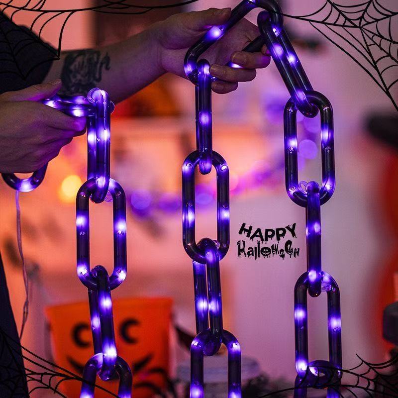 Halloween decoration pumpkin lantern luminous simulation chain party dress props children's toys ornaments scene layout