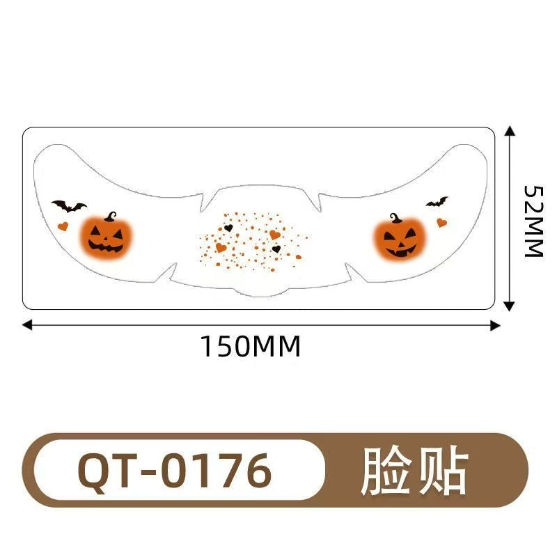 Halloween horror makeup stickers, freckle stickers, disposable temporary face tattoo stickers