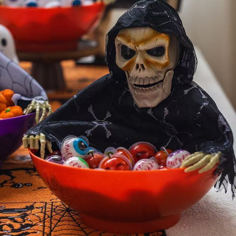 Halloween pumpkin bucket funny candy plate props ornaments event atmosphere decoration bar dress scene layout