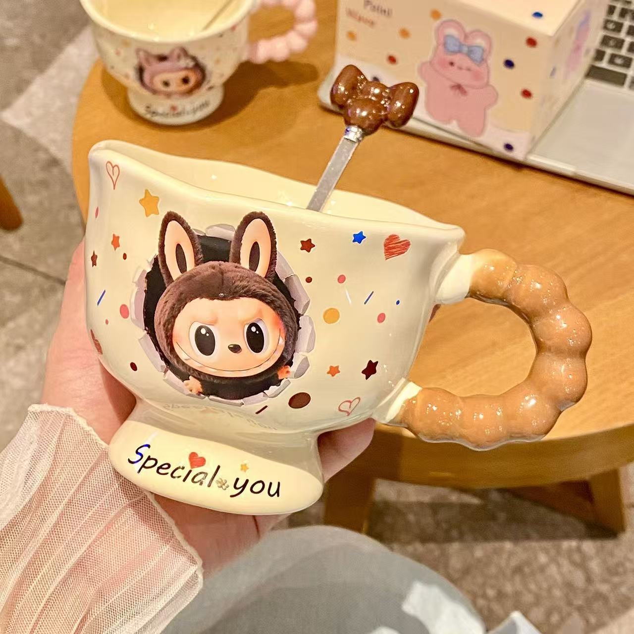 labubu mug ins cup Bubu high-value ceramic girls couple birthday gift water cup souvenir gift