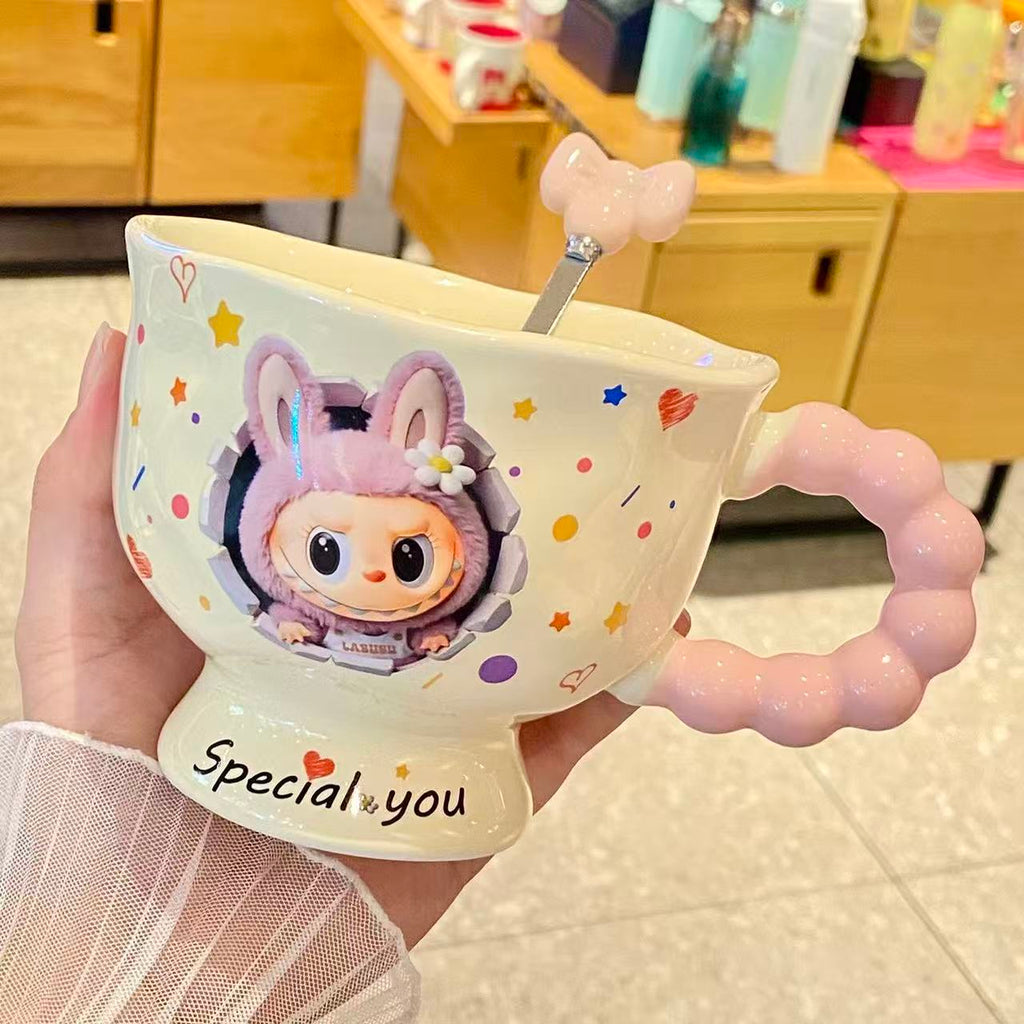 labubu mug ins cup Bubu high-value ceramic girls couple birthday gift water cup souvenir gift