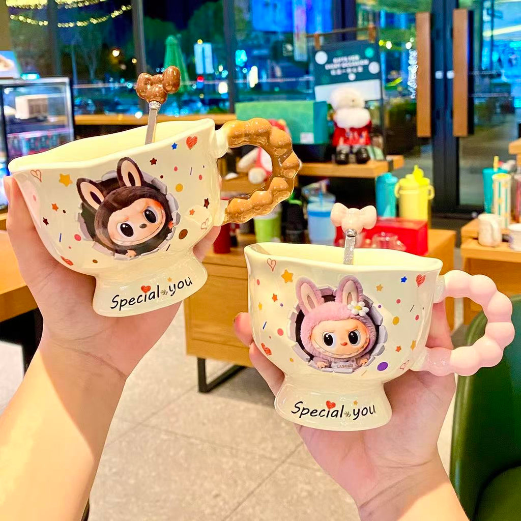 labubu mug ins cup Bubu high-value ceramic girls couple birthday gift water cup souvenir gift