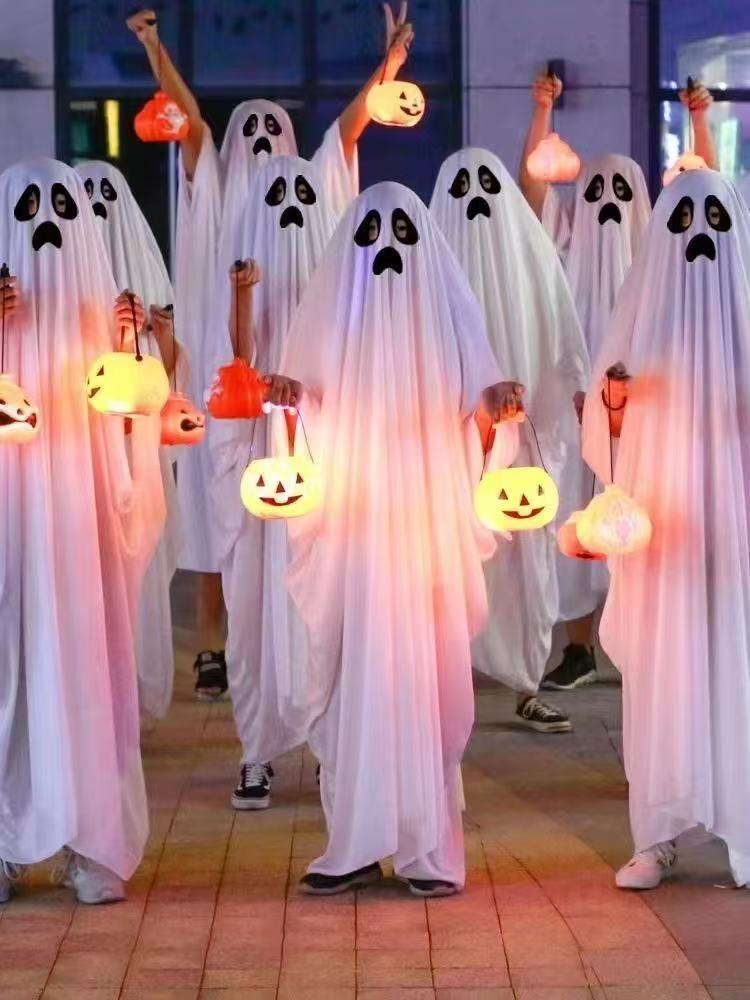 Halloween children's costumes boys and girls horror show costumes props ghost cloak clothes white ghost clothes